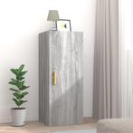 vidaXL Wandkast 34,5x34x90 cm bewerkt hout grijs sonoma, Verzenden, Nieuw