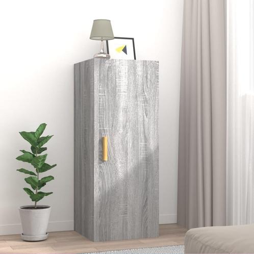 vidaXL Wandkast 34,5x34x90 cm bewerkt hout grijs sonoma, Huis en Inrichting, Woonaccessoires | Wandplanken en Boekenplanken, Nieuw