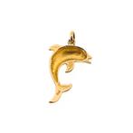 18 Krt. Gouden hanger van een dolfijn (ketting hanger), Ophalen of Verzenden, Gebruikt, Goud, Overige merken