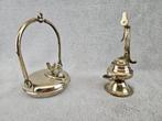 Lamp (2) - Weverslampen / Mijnwerkerslamp - Brons, Messing