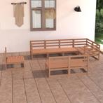 vidaXL 8-delige Loungeset massief grenenhout honingbruin, Verzenden, Nieuw, Loungeset