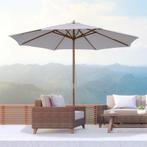 TRUUSK Parasol Hout 300 Cm Houten Parasol Tuinparasol Balkon, Tuin en Terras, Parasols, Verzenden, Nieuw