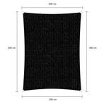 Rechthoek schaduwdoek - Zwart - Waterdoorlatend - 2,0 x 3,0, Ophalen of Verzenden, Nieuw