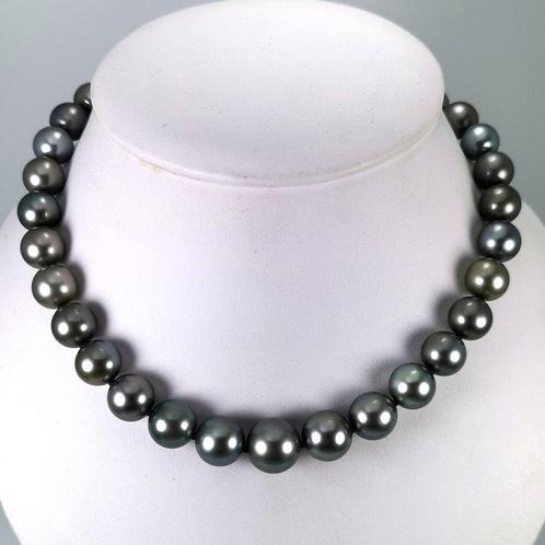 Halsketting - 18 karaat Witgoud Parel - Tahiti RD Ø 10,7 x, Sieraden, Tassen en Uiterlijk, Kettingen