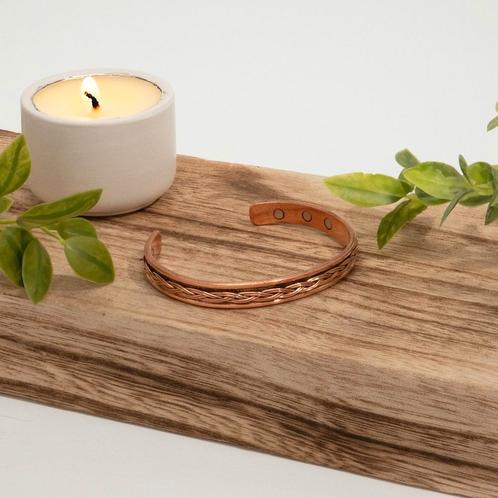 Koperen gezondheids-klemarmband met 6 magneten, Sport en Fitness, Gezondheidsproducten en Wellness, Nieuw