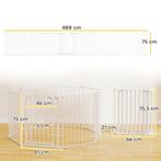 TRUUSK Huisdierhek 8-panelen met Deur - Opvouwbaar - Voor Kl, Dieren en Toebehoren