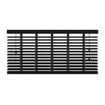 Houten jaloezie - 120x220 cm (bxh) - 50 mm - mat zwart, Huis en Inrichting, Stoffering | Gordijnen en Lamellen, Nieuw, Verzenden