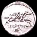 Romeinse Republiek. L. Calpurnius Piso Frugi. Denarius Rome