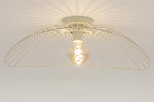 Rietveld Plafondlampen - Beige, Zand - Metaal, Huis en Inrichting, Lampen | Plafondlampen, Verzenden