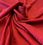 Prestigieuze damaststof van zijdeblend, semi-glanzend rood,, Antiek en Kunst
