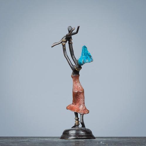 Bronzen beeld - Moeder en kind, Antiek en Kunst, Curiosa en Brocante, Ophalen of Verzenden