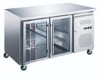 Koelwerkbank - 136 cm - 2 Glazen Deuren, Verzenden, Nieuw in verpakking, Koelen en Vriezen