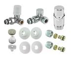 Riko luxe therm.rad.aansluitset haaks verkeerd links chroom, Ophalen of Verzenden, Nieuw, Chroom, Overige typen