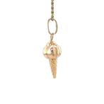 Gouden vintage ijsjes hanger 14 krt, Sieraden, Tassen en Uiterlijk, Kettinghangers, Ophalen of Verzenden, Nieuw
