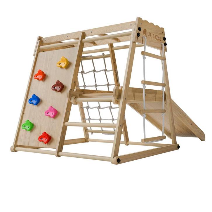 Minispeeltoestel voor kinderen - Met glijbaan - Naturel, Kinderen en Baby's, Speelgoed | Buiten | Speeltoestellen, Nieuw, Verzenden