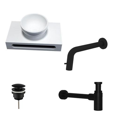 Sani Royal Solid Surface Waskom Rond met Solid, Tuin en Terras, Waterpartijen en Fonteinen