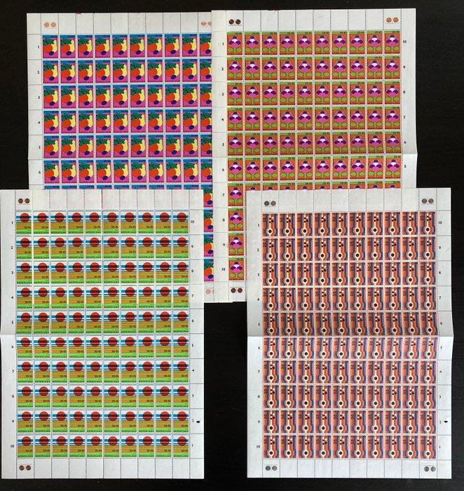 Nederland 1972 - Zomerzegels - in complete vellen, waarbij, Postzegels en Munten, Postzegels | Nederland