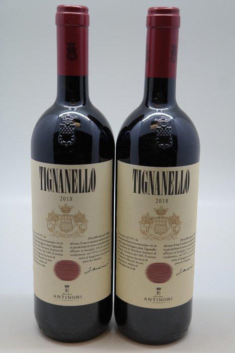 2018 Marchesi Antinori, Tignanello - Toscane IGT - 2 Flessen, Verzamelen, Wijnen