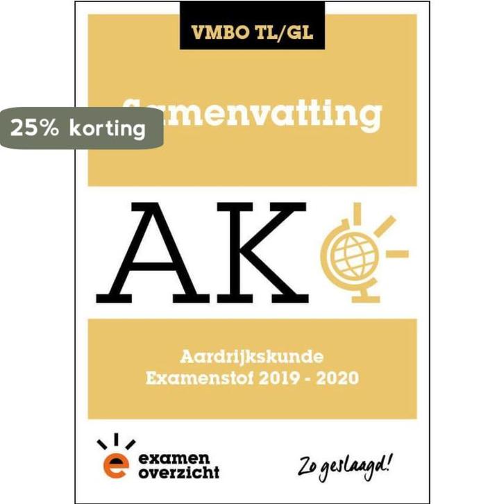 ExamenOverzicht - Samenvatting Aardrijkskunde VMBO TL/GL, Boeken, Schoolboeken, Gelezen, Verzenden