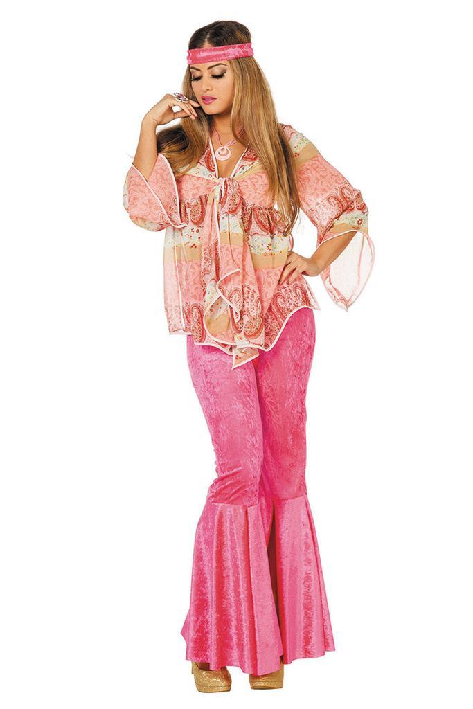 Hippie Kostuum Luxe Dames, Kleding | Dames, Carnavalskleding en Feestkleding, Nieuw, Verzenden