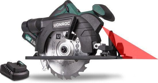 2dekans | VONROC Accu Cirkelzaag – VPower 20V – Incl. 1x, Doe-het-zelf en Verbouw, Gereedschap | Zaagmachines, Zo goed als nieuw