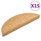 vidaXL Trapmatten zelfklevend 15 st sisal-look 56x17x3 cm, Verzenden, Nieuw