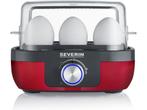 Severin EK 3168 Eierkoker Rood metallic rvs-zwart 1-6 eieren, Verzenden, Nieuw