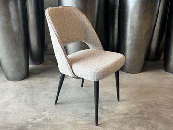 Veiling - Eetkamerstoel Chef (set van 4) Linnenstof - Lichtg beschikbaar voor biedingen
