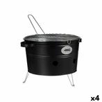 Draagbare BBQ van ijzer & zink – 4 stuks, Tuin en Terras, Houtskoolbarbecues, Verzenden, Nieuw
