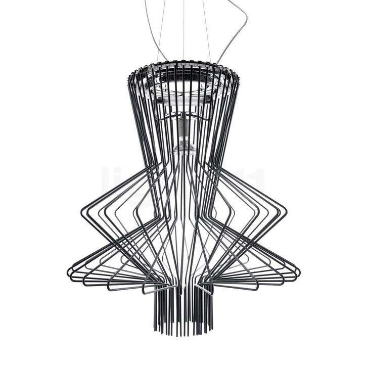 Foscarini Allegro Ritmico Sospensione, zwart (Hanglampen), Huis en Inrichting, Lampen | Hanglampen, Nieuw, Verzenden