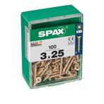 Spax Houtschroef 3.0x25mm - Phillips Z1 - 100 stuks, Doe-het-zelf en Verbouw, IJzerwaren en Bevestigingsmiddelen, Verzenden, Nieuw