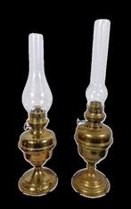 Olielamp (2) - Messing, Antiek en Kunst