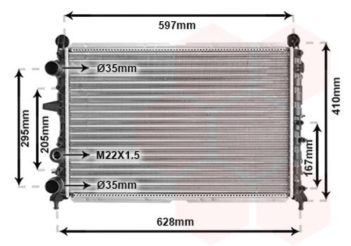 RADIATOR VOOR ALFA ROMEO 145/146 930 1994-2001 82440263, Auto-onderdelen, Airco en Verwarming, Nieuw, Ophalen of Verzenden