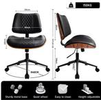 Bureaustoel zonder armleuningen met PU-leren zitting, Verzenden, Nieuw