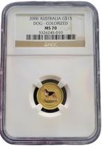 Gouden Lunar I - 1/10 oz 2006 Year of the Dog MS70 NGC, Verzenden, Losse munt, Goud