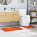 vidaXL Antislip Badmat Set 2 pcs Oranje PP, Verzenden, Nieuw, Oranje