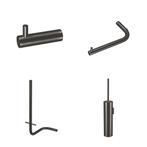Accessoireset Qisani Flow Toiletruimte Geborsteld Gun Metal, Ophalen of Verzenden, Nieuw, Bad