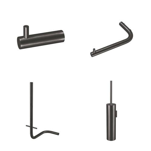 Accessoireset Qisani Flow Toiletruimte Geborsteld Gun Metal, Doe-het-zelf en Verbouw, Sanitair, Bad, Nieuw, Ophalen of Verzenden