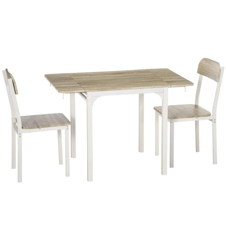 3-delige Eetset Met 2 Stoelen En 1 Tafel Inklapbaar Tafelbla, Huis en Inrichting, Tafels | Eettafels, Nieuw, Verzenden