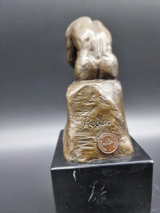 Beeld, Bronze Thinker on Marble - 20 cm - Brons, Marmer, Antiek en Kunst, Curiosa en Brocante