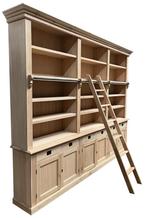 Boekenkast eiken natuur met trap Reeuwijk XL 300 x 240cm, Huis en Inrichting, Ophalen of Verzenden, Nieuw