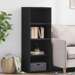 vidaXL buffetkast 45x41x124 cm bewerkt hout zwart, Huis en Inrichting, Kasten | Buffetkasten, Minder dan 50 cm, Verzenden, 100 tot 150 cm