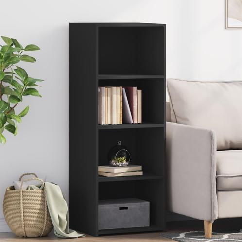 vidaXL buffetkast 45x41x124 cm bewerkt hout zwart, Huis en Inrichting, Kasten | Buffetkasten, 25 tot 50 cm, Nieuw, Overige houtsoorten