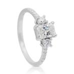 Ring - 18 karaat Witgoud - 1.29ct. tw. Diamant (Natuurlijk), Sieraden, Tassen en Uiterlijk, Ringen, Nieuw
