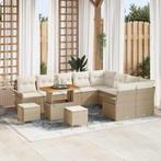 vidaXL Tuin Sofa Set 12 pcs Beige poly rattan, Verzenden, Nieuw