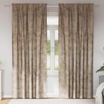 vidaXL Gordijn met gordijnen 2 pcs champagne 260 x 140 cm, Huis en Inrichting, Verzenden, Nieuw, Beige