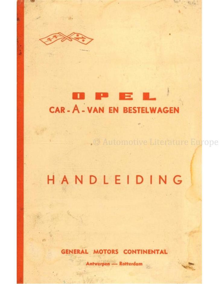1959 OPEL OLYMPIA CAR-A-VAN | BESTELWAGEN INSTRUCTIEBOEKJE, Auto diversen, Handleidingen en Instructieboekjes