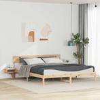 vidaXL Bedframe met hoofdeinde Bruin 180 x 200 cm Massief, Huis en Inrichting, Slaapkamer | Bedden, Verzenden, Nieuw, Bruin, Hout
