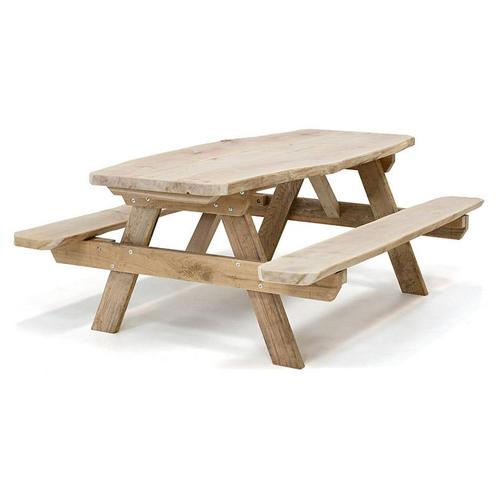 Eiken Robuuste Picknicktafel Eco Natuur, Tuin en Terras, Picknicktafels, Nieuw, Ophalen of Verzenden