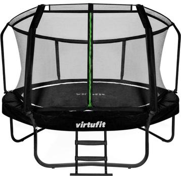 VirtuFit Premium Trampoline met Veiligheidsnet - Zwart - 366